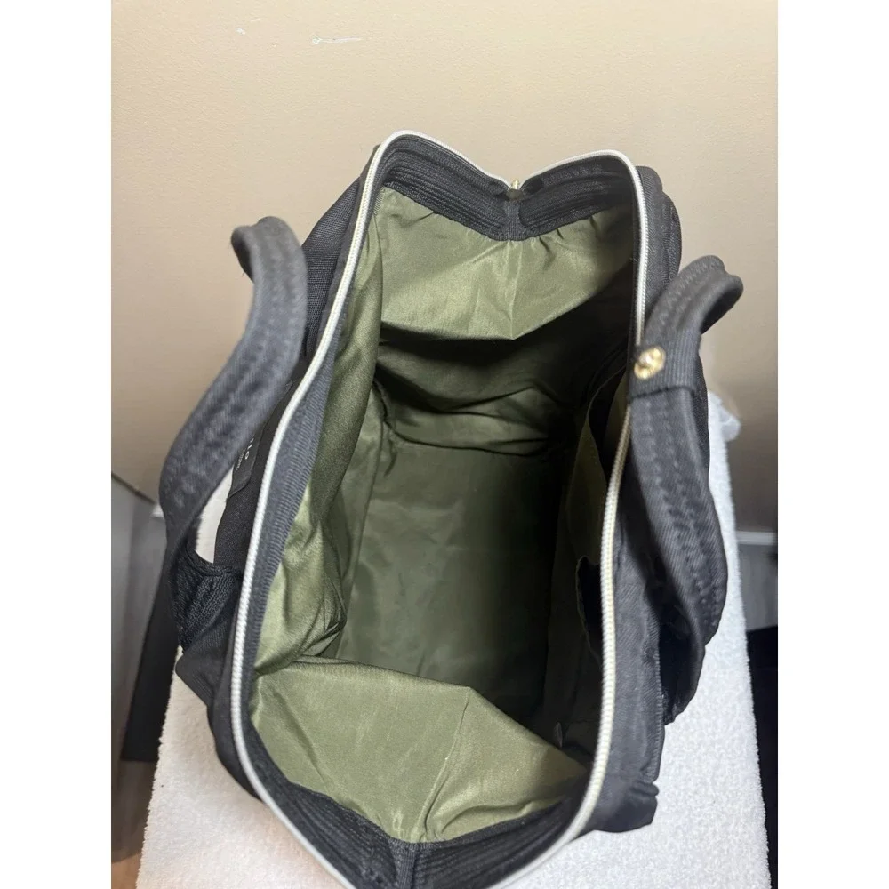 anello Black Backpack Zipper Closure Inner & Outer Pockets Adjustable Strap